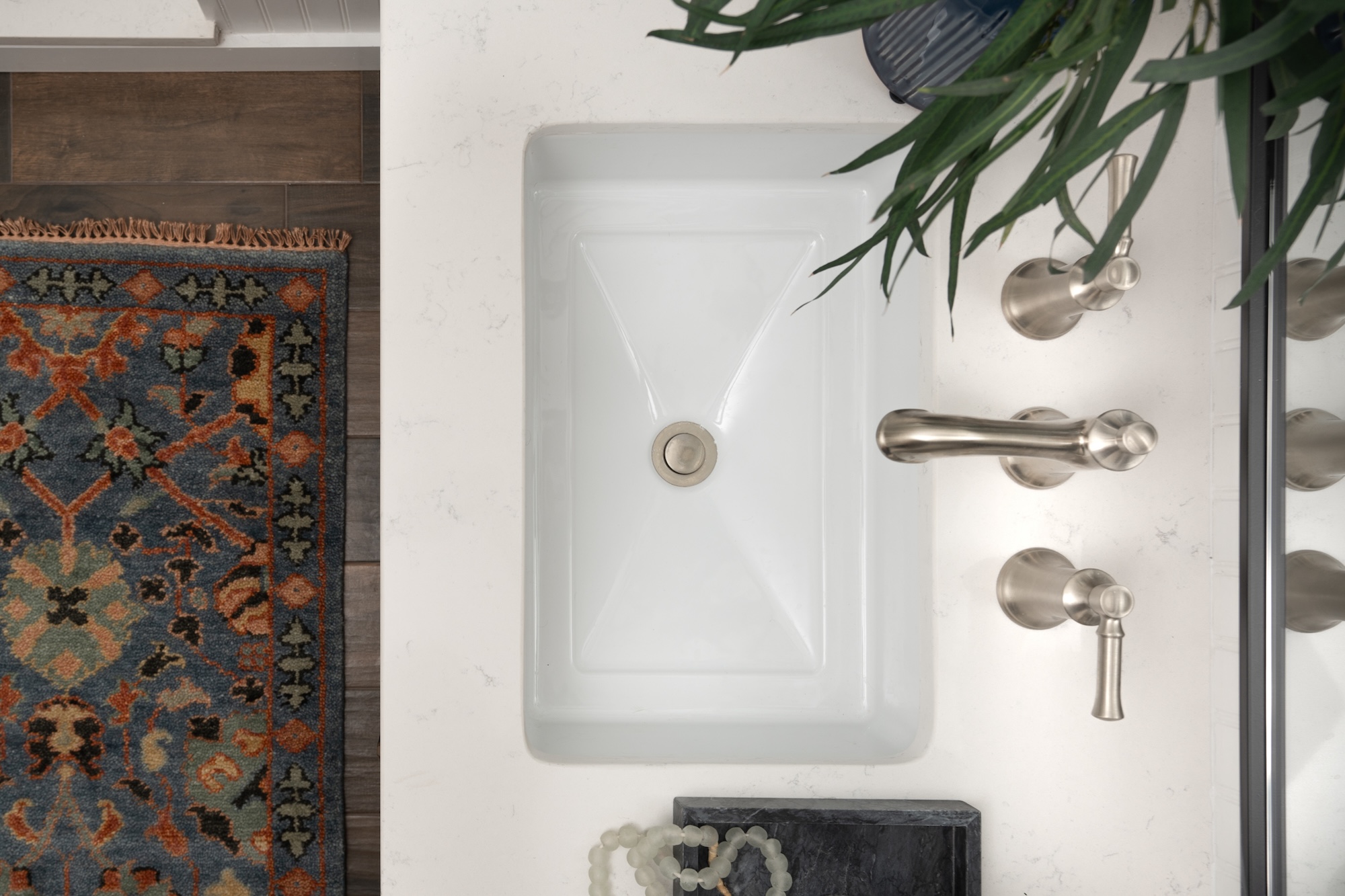 Aerial View Of Bathroom Sink