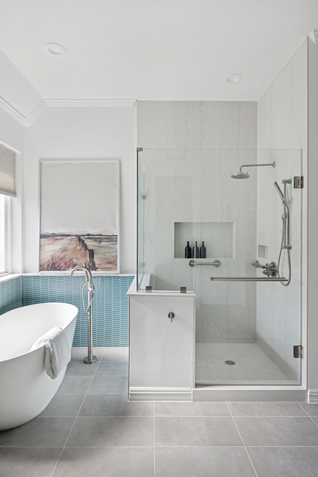Bathroom Design Teal Tile Trella Design And Remodel