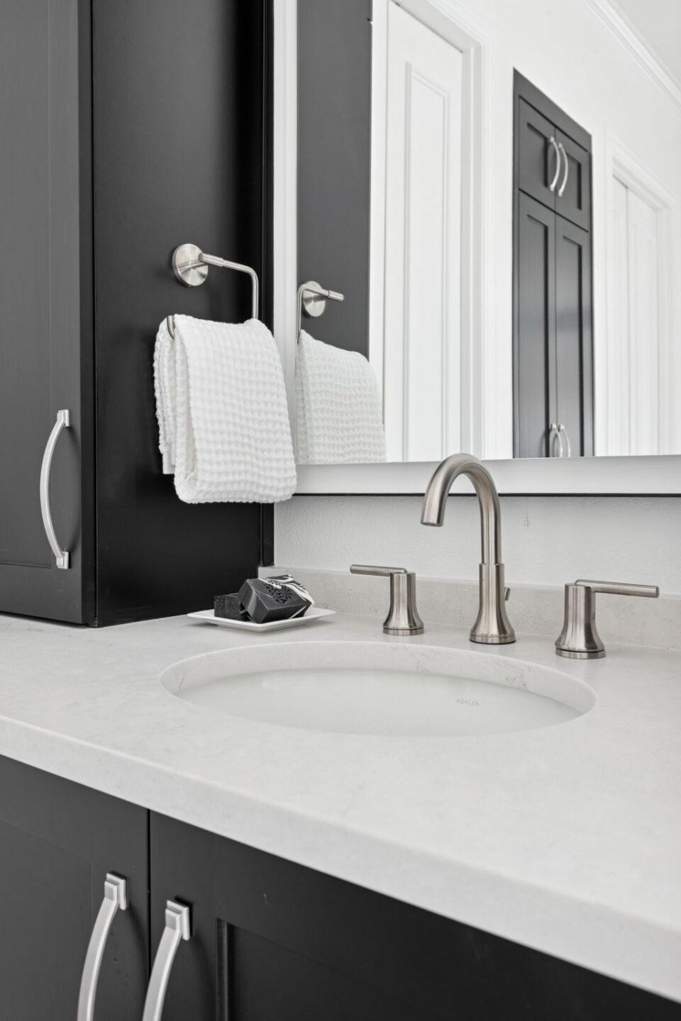 Black Cabinetry Bathroom Interior Design