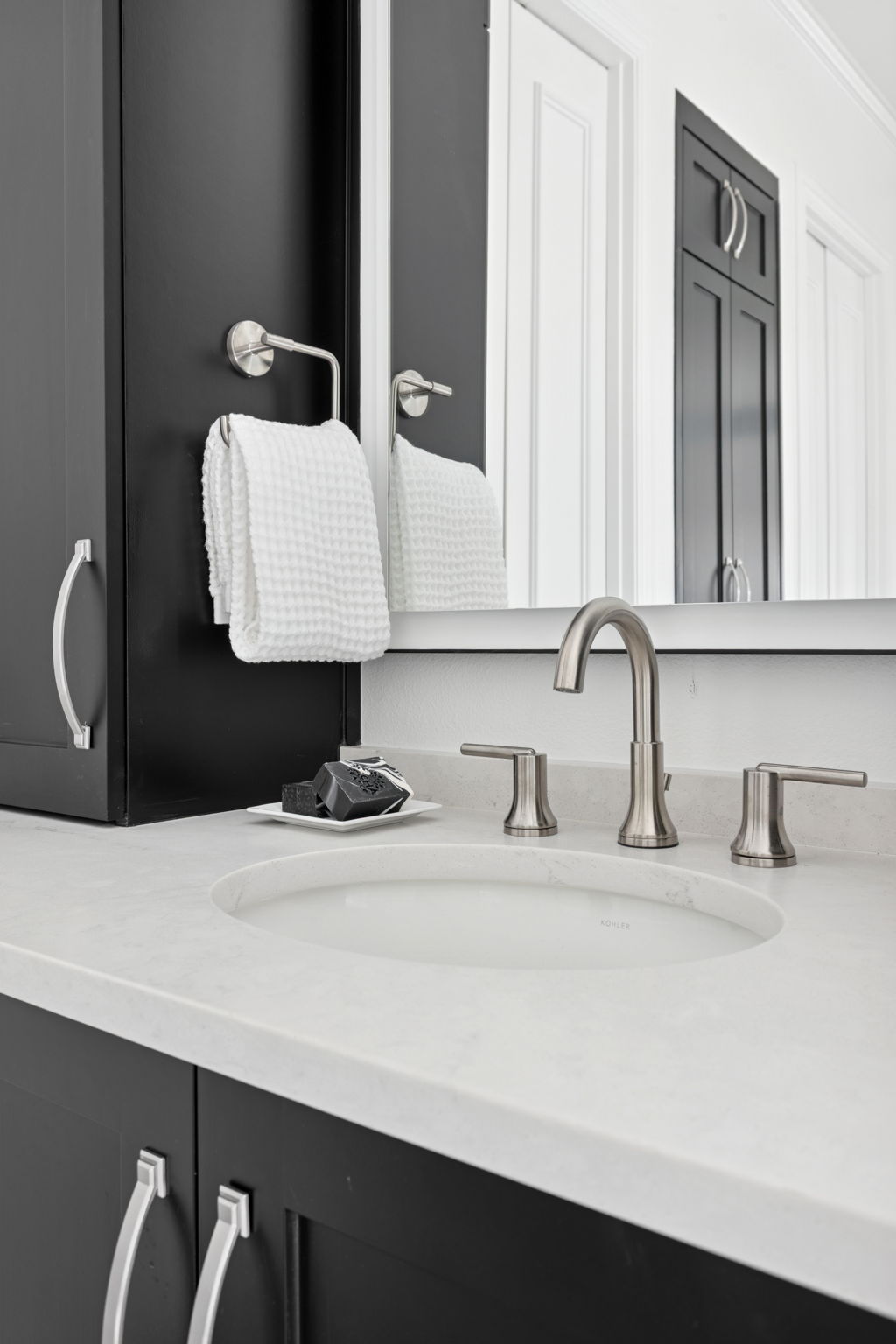 Black Cabinetry Bathroom Interior Design