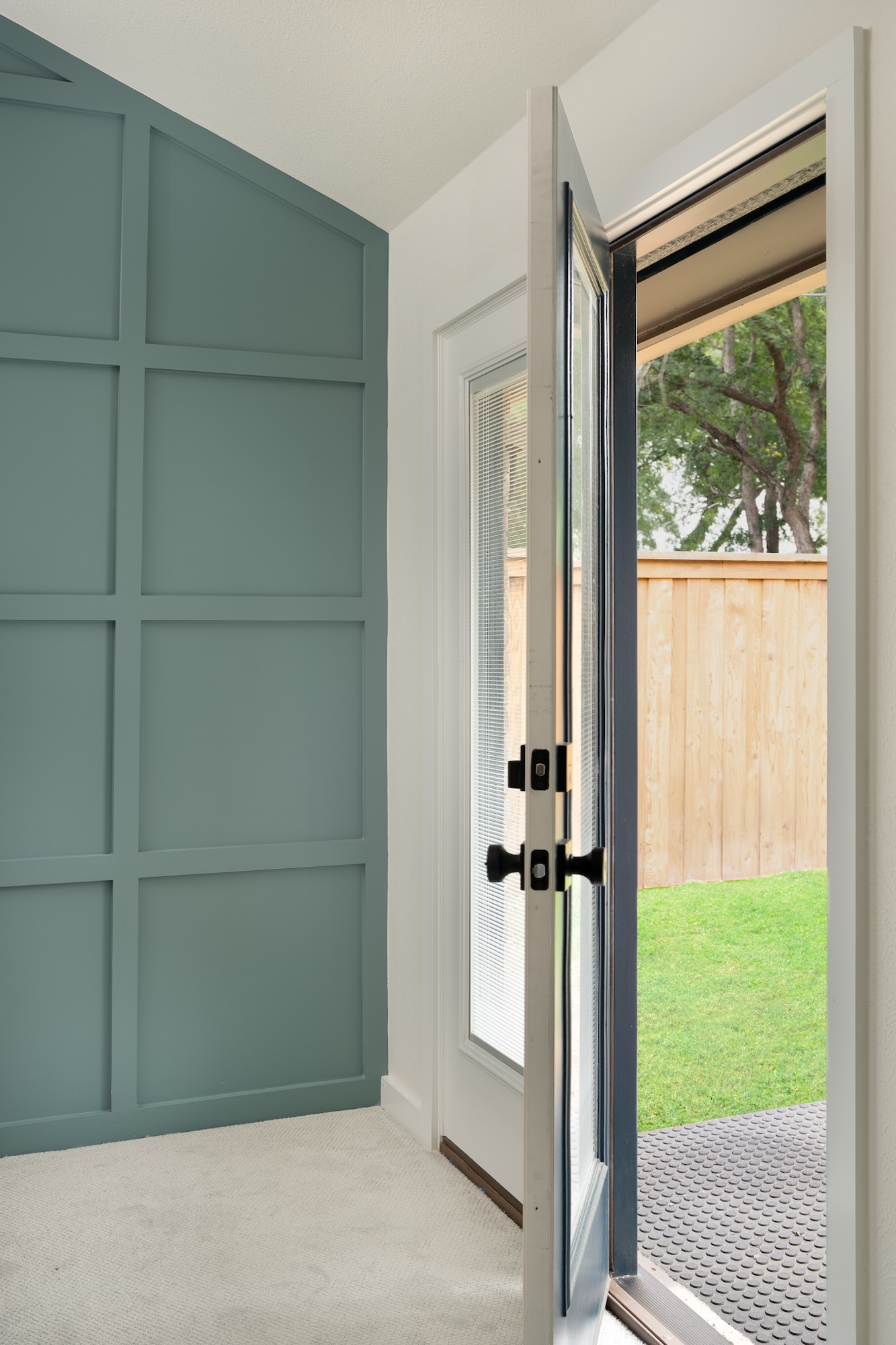 Doorway Teal Accent Wall