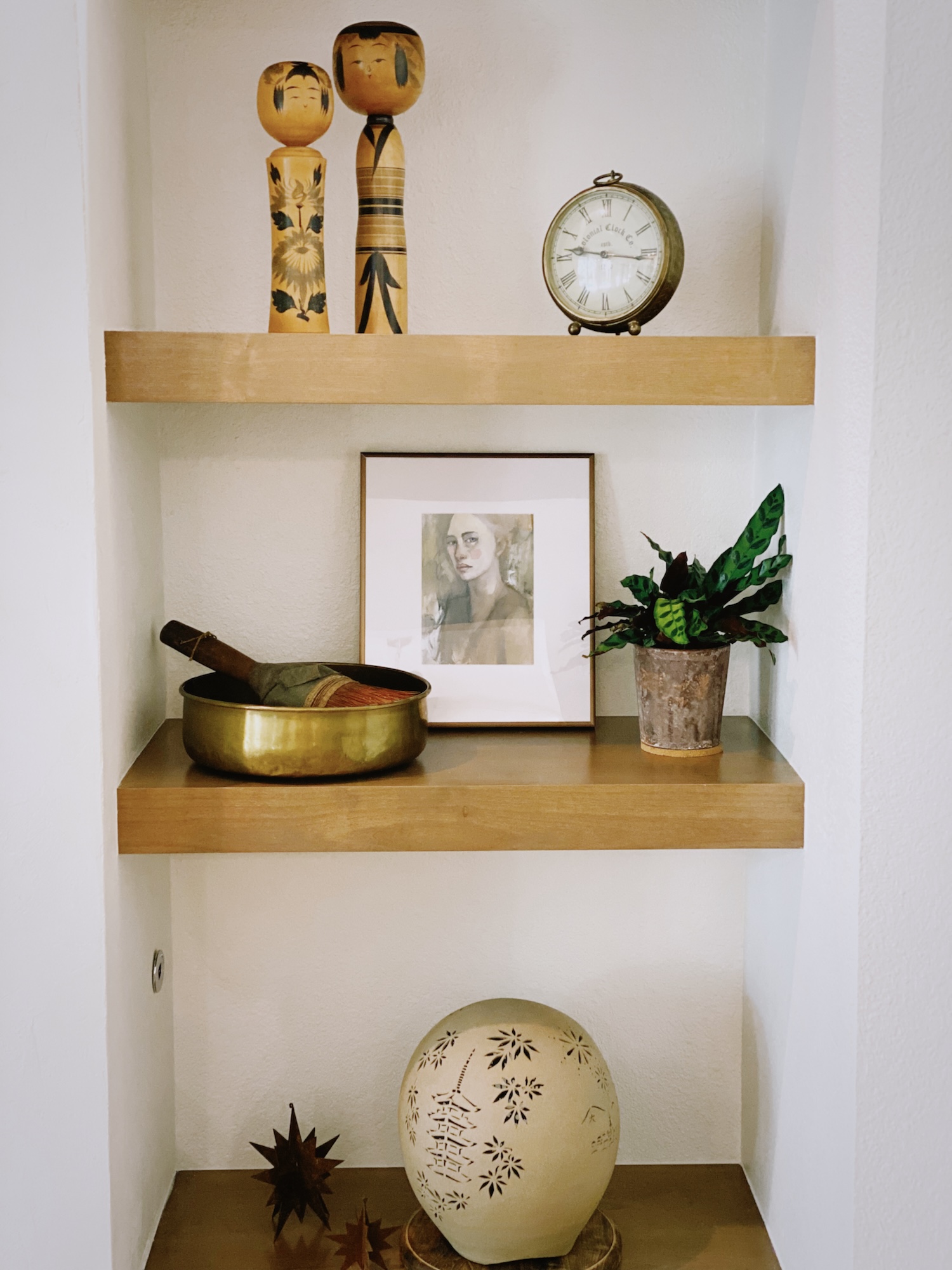 Floating Shelves Living Room