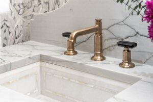 Gold Faucet Powder Room Sink