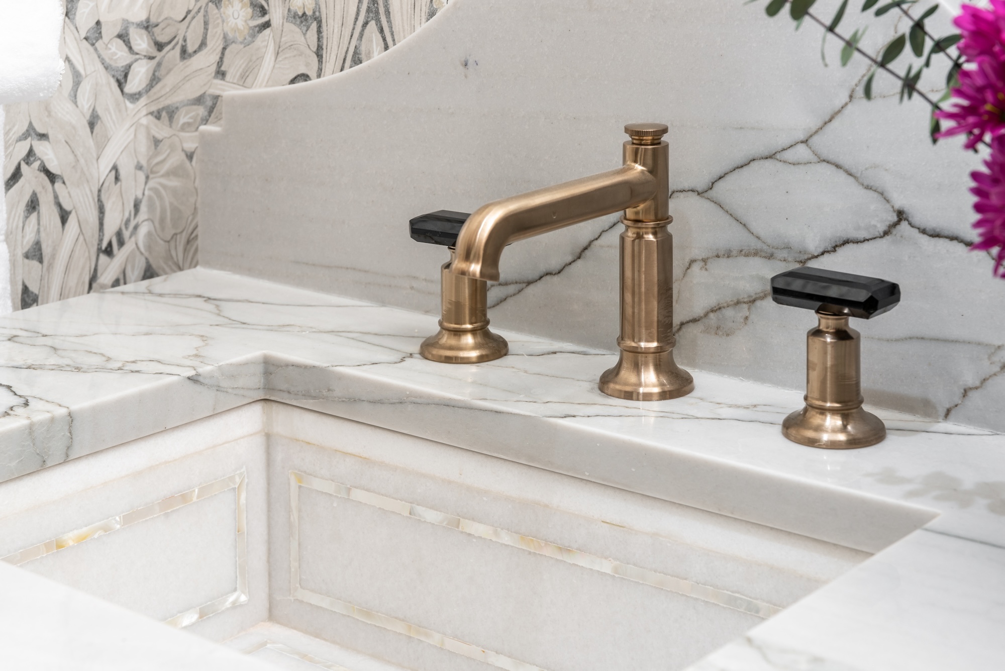 Gold Faucet Powder Room Sink