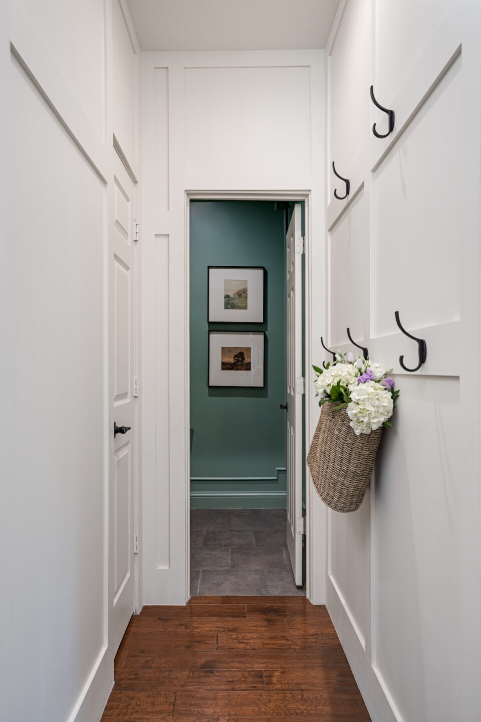 Hallway Design Hooks On Wall