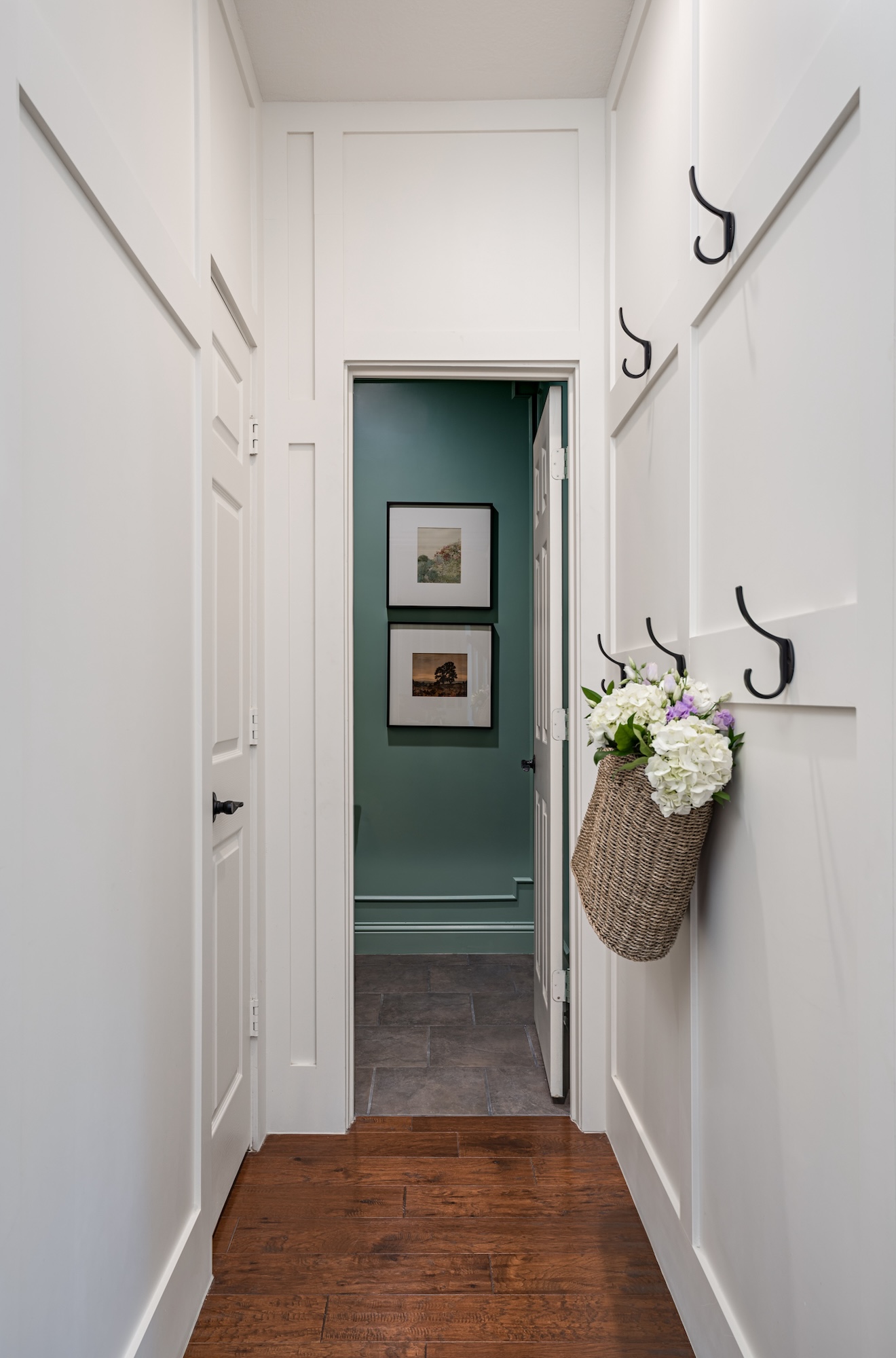 Hallway Design Hooks On Wall