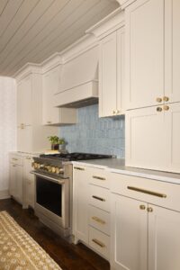 Kitchen Design Blue Tile Backsplash