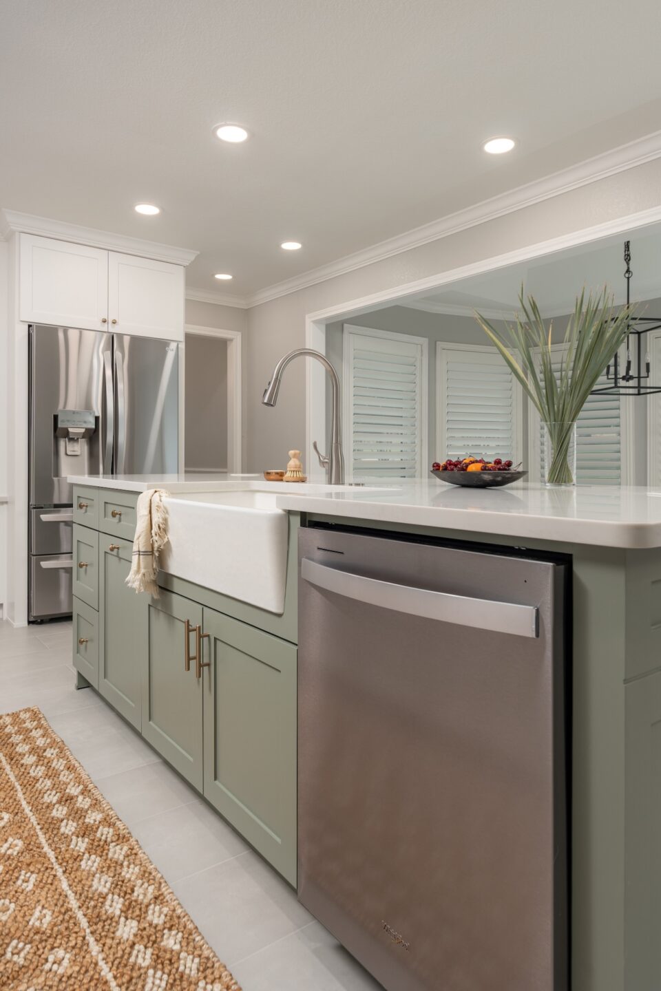 Kitchen Island Sage Green Westlake Tx