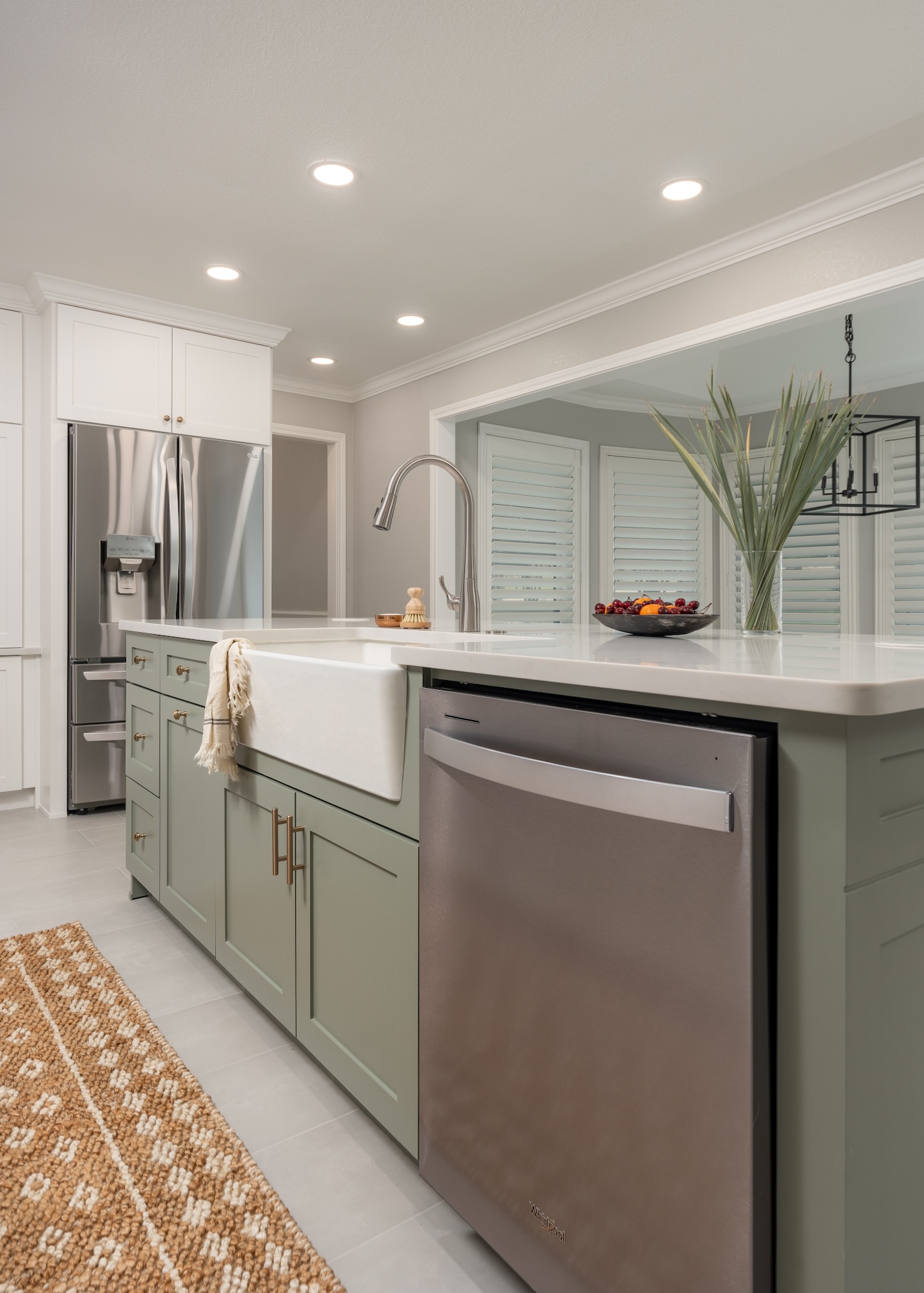 Kitchen Island Sage Green Westlake Tx