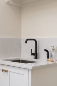 Laundry Room Sink Black Hardware