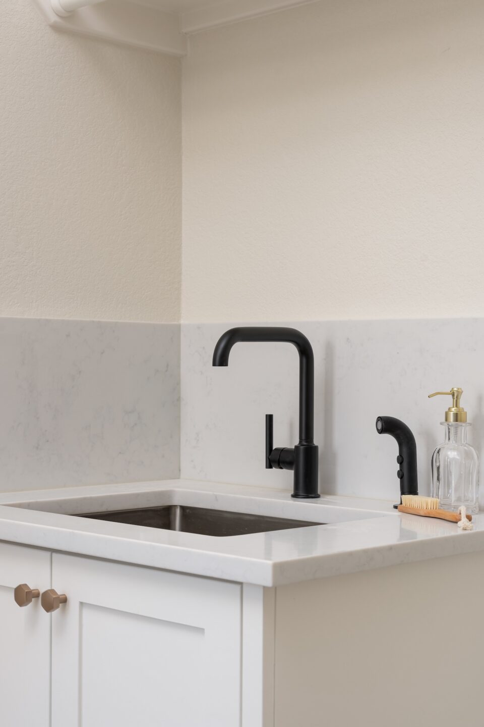 Laundry Room Sink Black Hardware