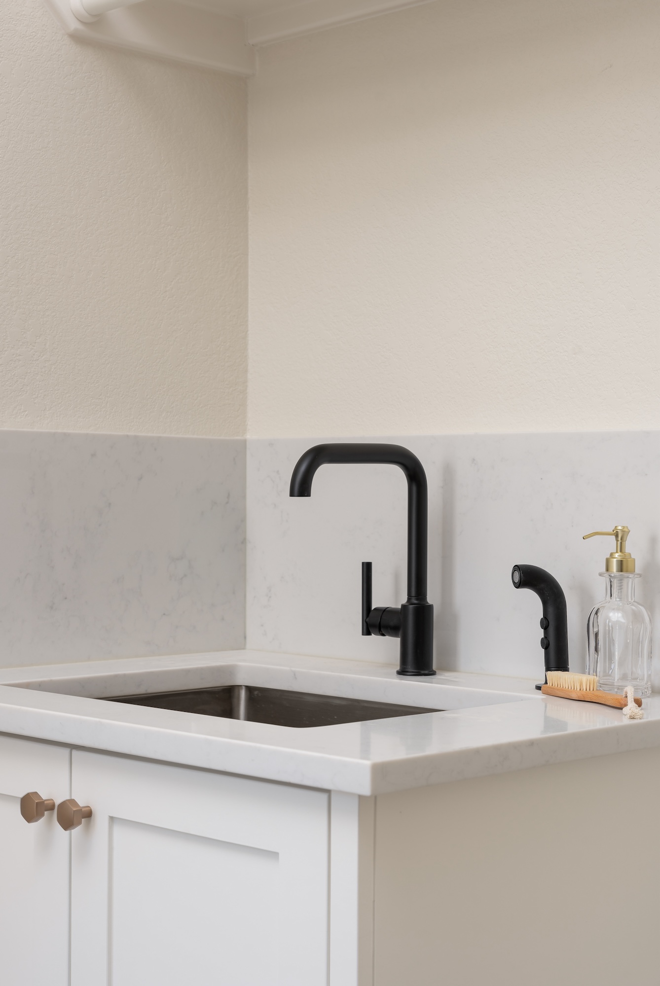 Laundry Room Sink Black Hardware
