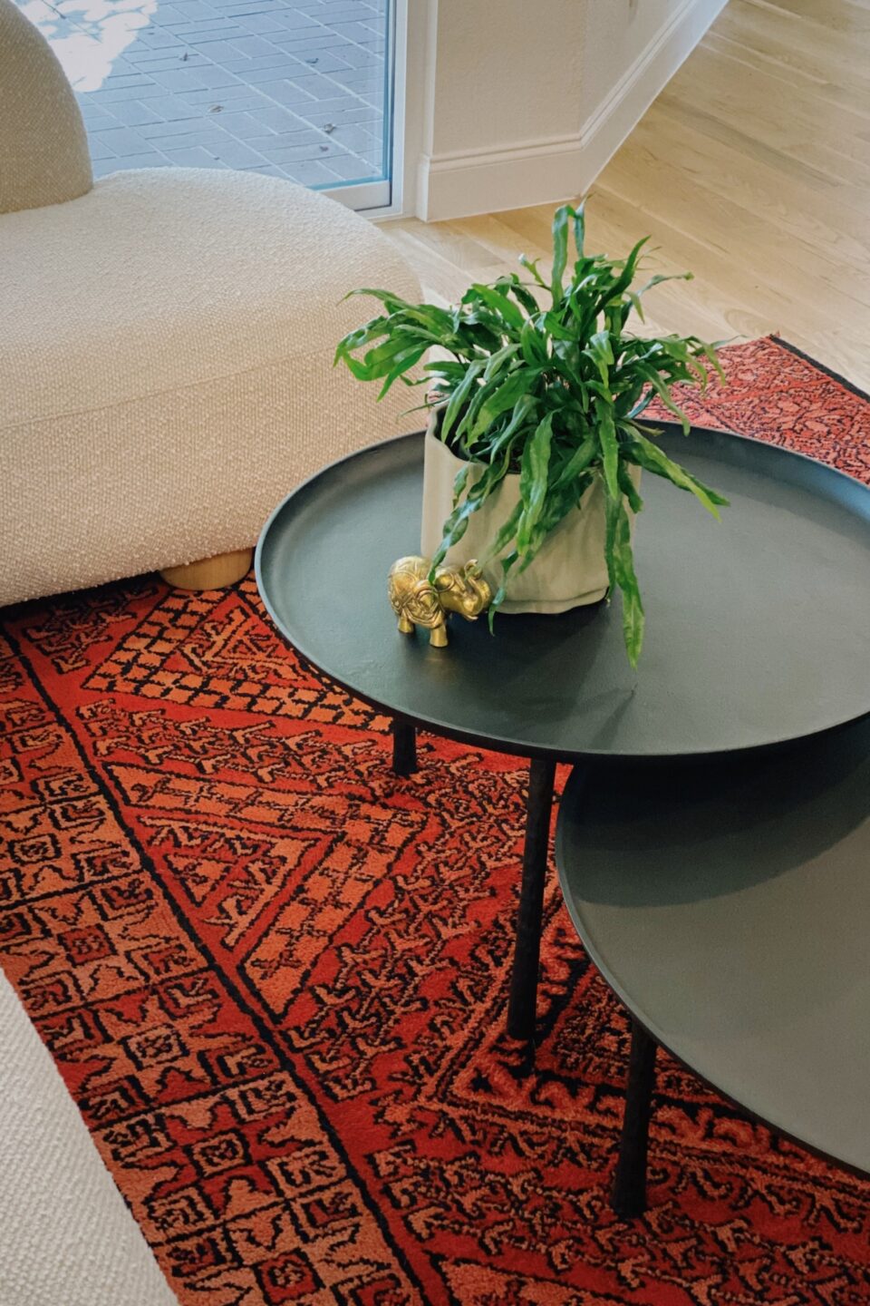 Orange And Red Area Rug Living Room