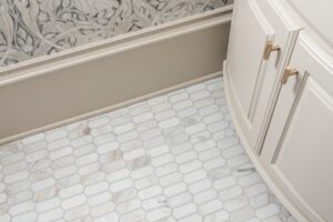 Powder Room Tile Floor Trella Design And Remodel