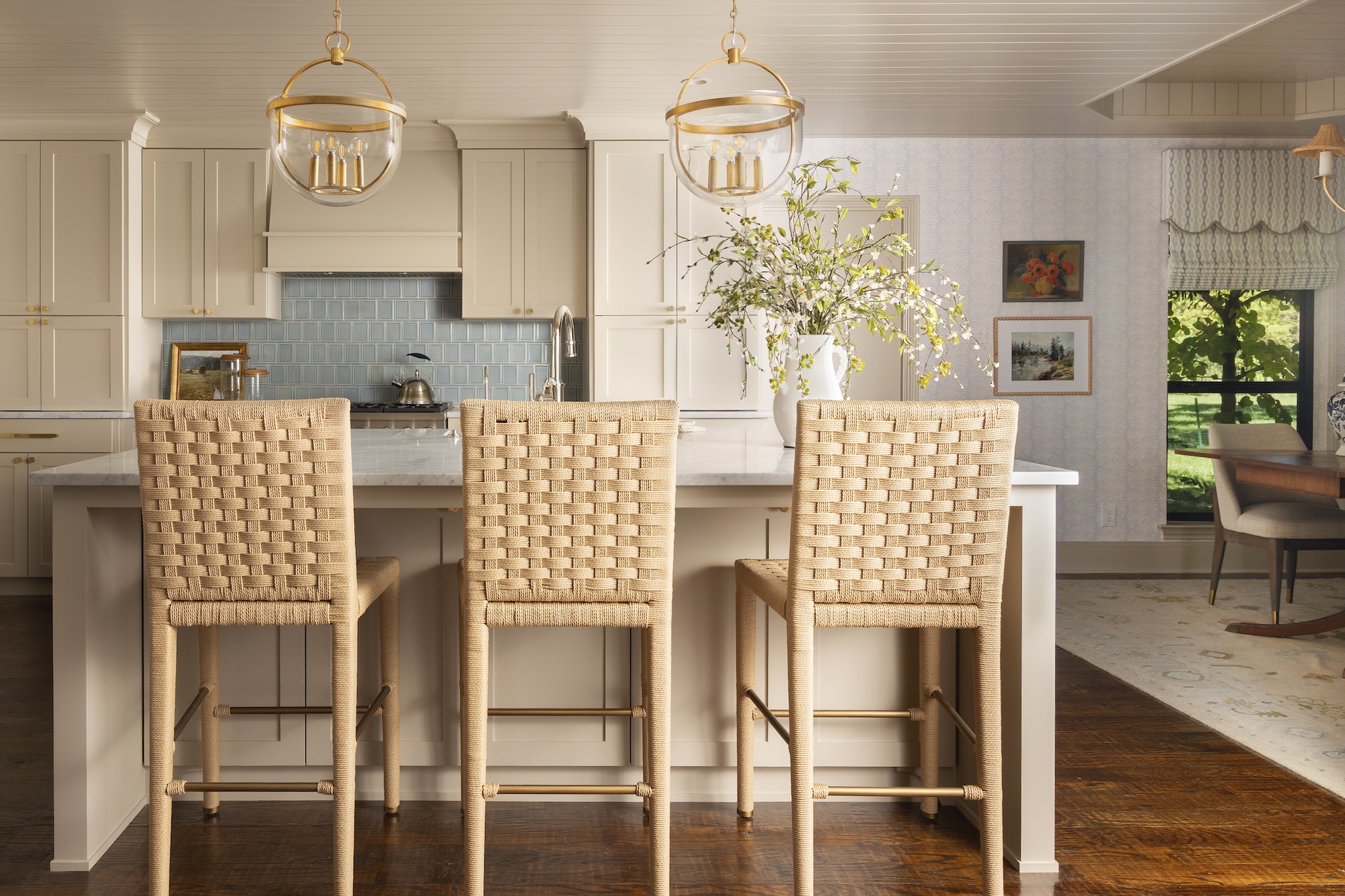 Wicker Kitchen Stools Trella Design And Remodel