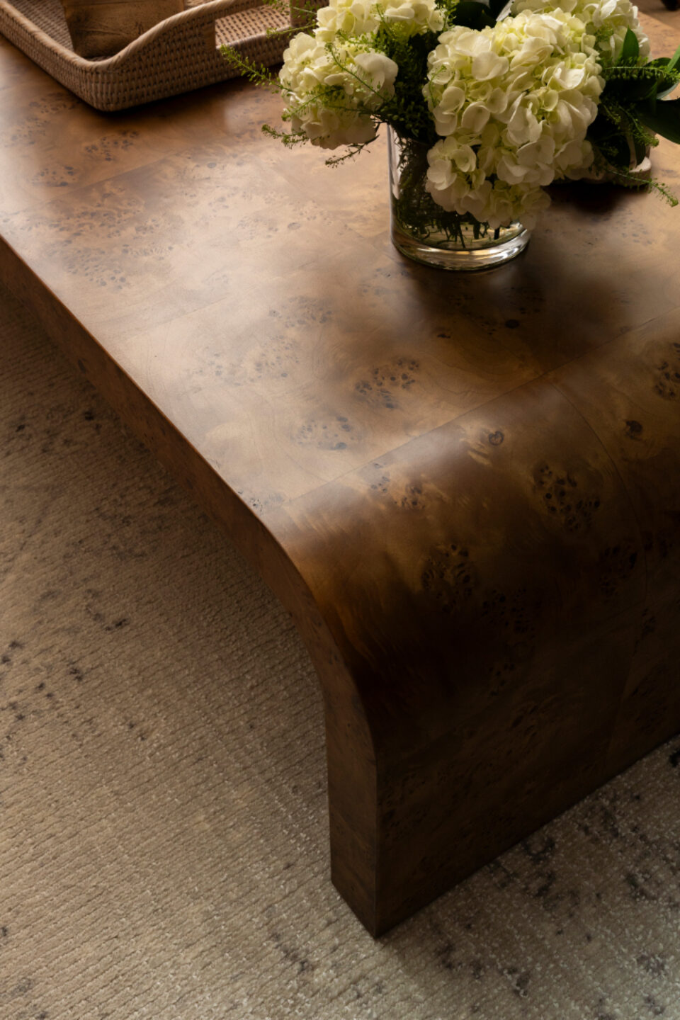Coffee Table Detail Copper Flower Vase