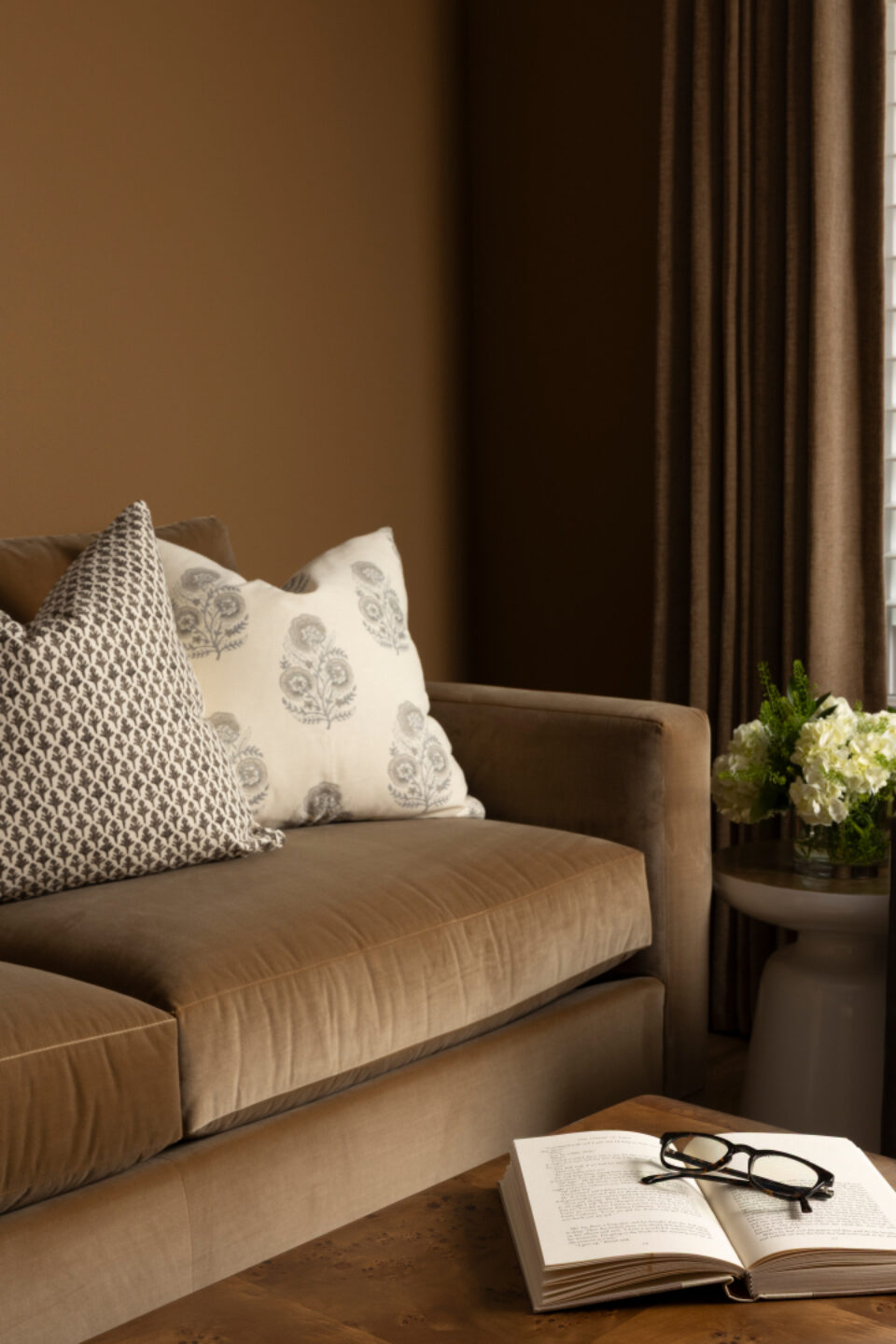 Sofa Detail With Accent Pillows Living Room