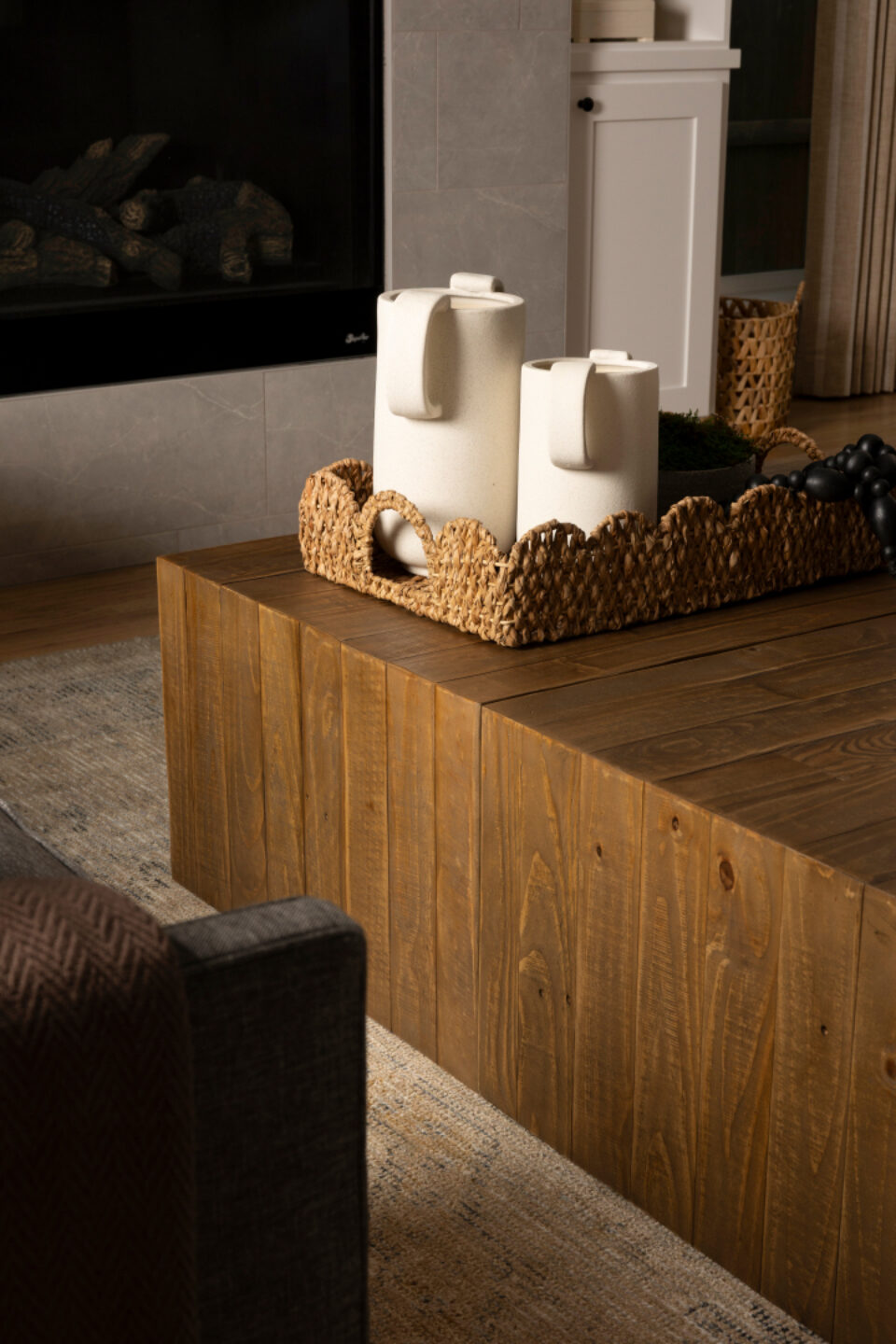 Wood Coffee Table Detail Grapevine Tx